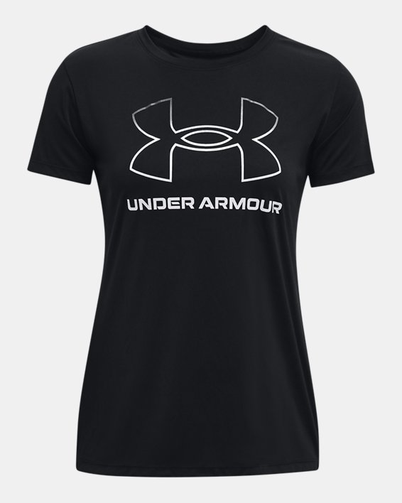 Women's UA Velocity Gradient T-Shirt, Black, pdpMainDesktop image number 4